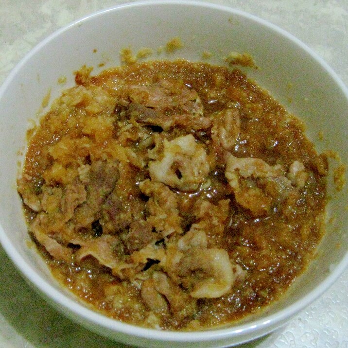 レンジでOk 大根(+ニンニク)おろし焼肉